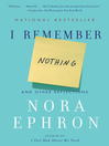 Cover image for I Remember Nothing